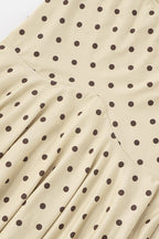 Polka Dot Ruched Maxi Two Pieces Set