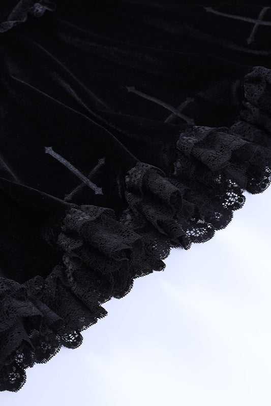 Sheer Lace Gothic Maxi Skirt