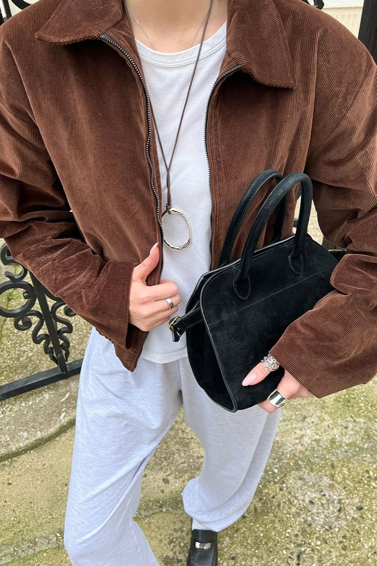 Retro Corduroy Collared Jacket