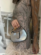 Feather Mesh Sheer Sleeve Party Dress