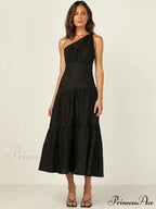 Feathers Strapless Sleeveless Split Hem Evening Maxi Dress