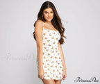 Feeling Sweet And Charming Stylish Eyelet Mini Dress