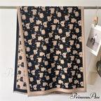 Feline Pattern Cashmere Winter Cozy Scarf