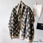 Feline Pattern Cashmere Winter Cozy Scarf