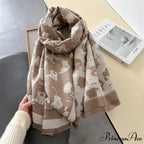 Feline Pattern Cashmere Winter Cozy Scarf