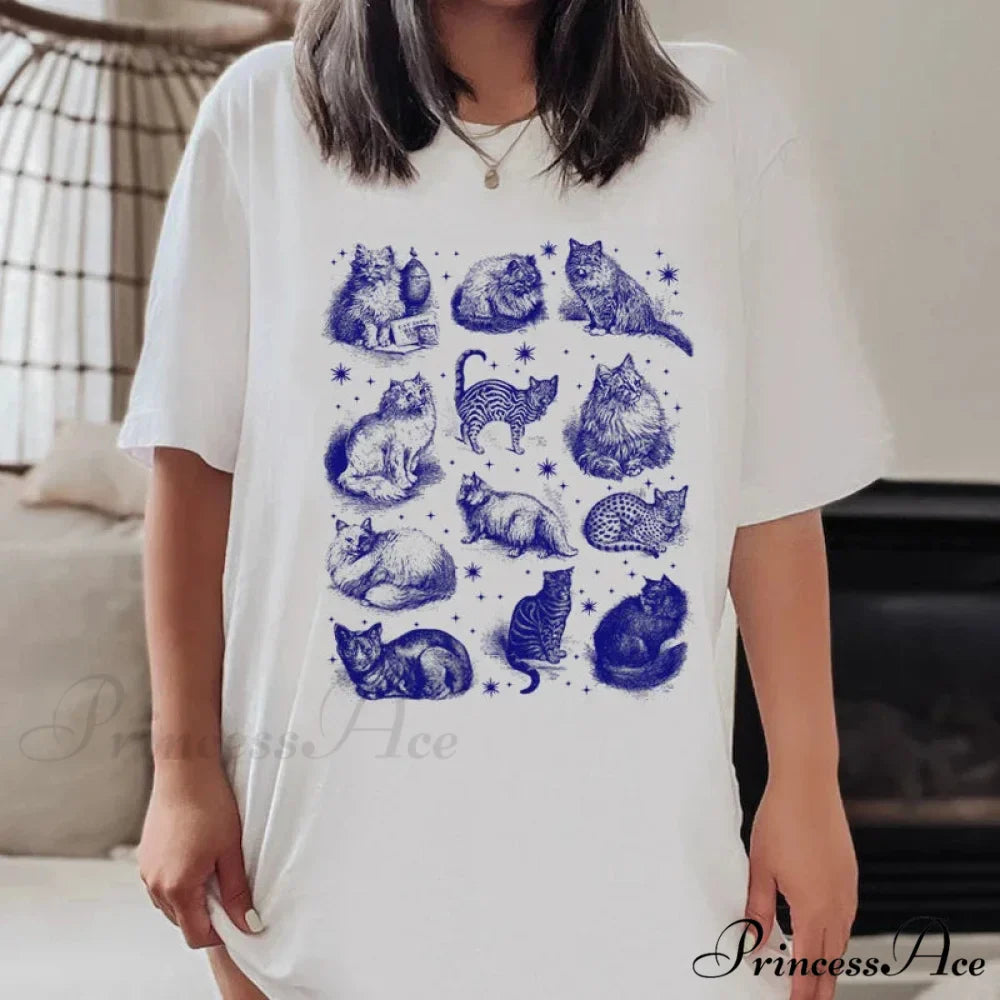 Feline Star Print Enigmatic T-shirt