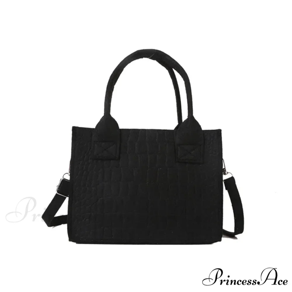 Felt Petite Tote Fall Winter Little Square Handbag