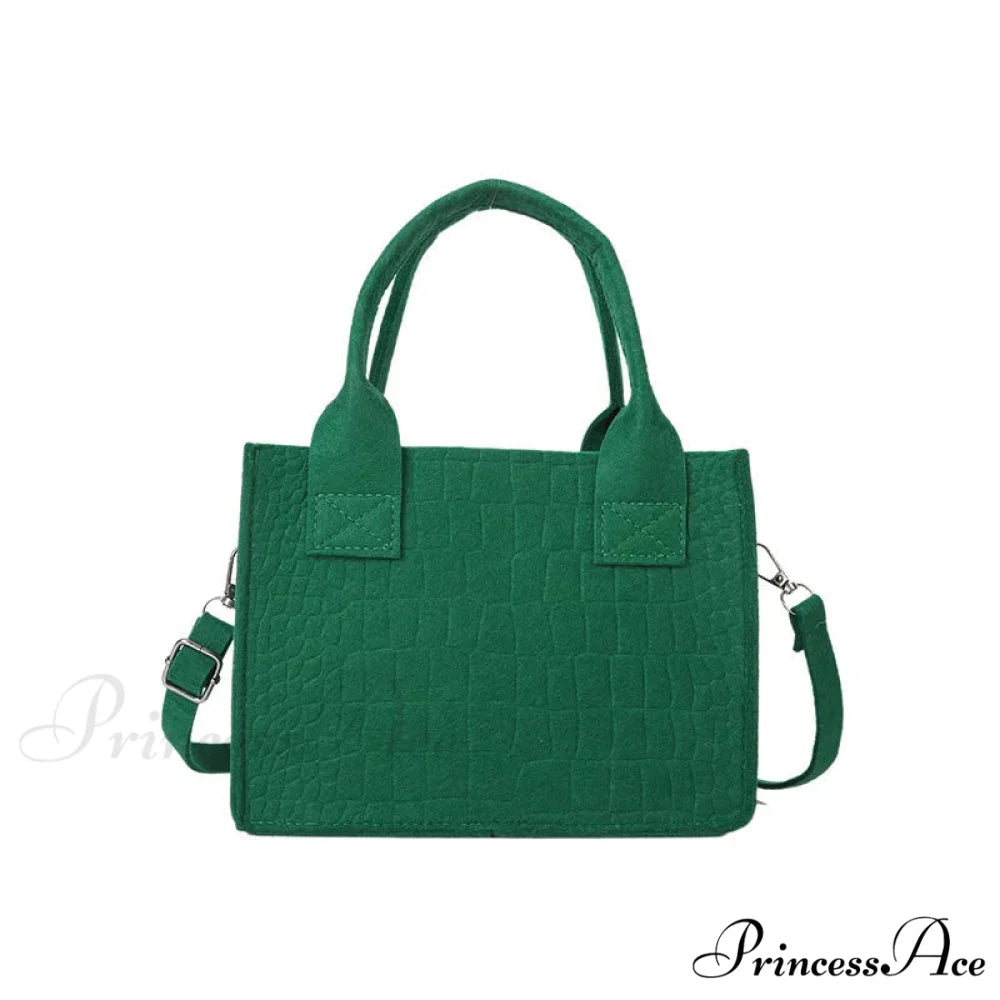 Felt Petite Tote Fall Winter Little Square Handbag