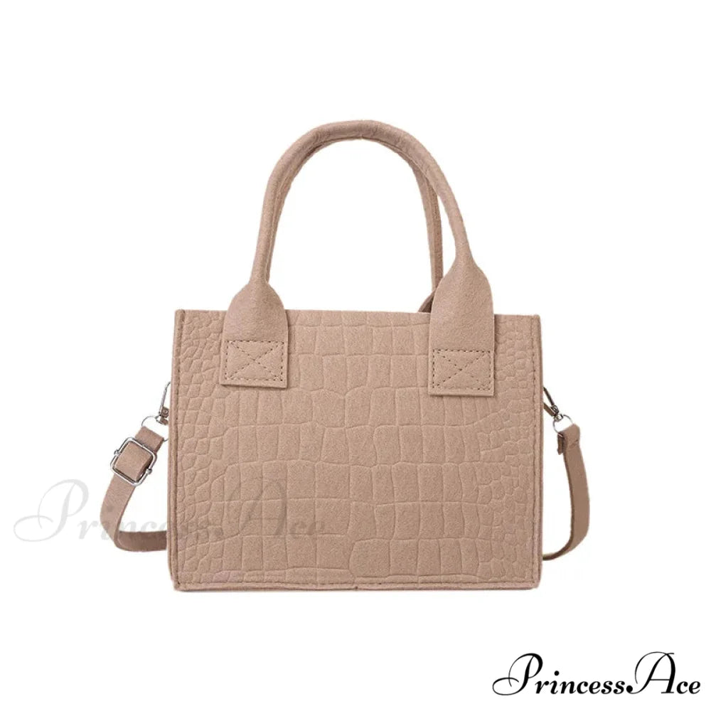 Felt Petite Tote Fall Winter Little Square Handbag