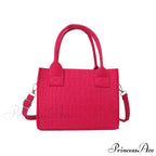 Felt Petite Tote Fall Winter Little Square Handbag