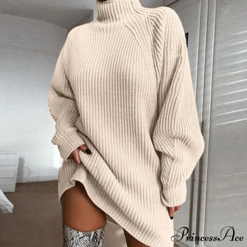 Female Casual Loose Sexy Club Sweater Dresses