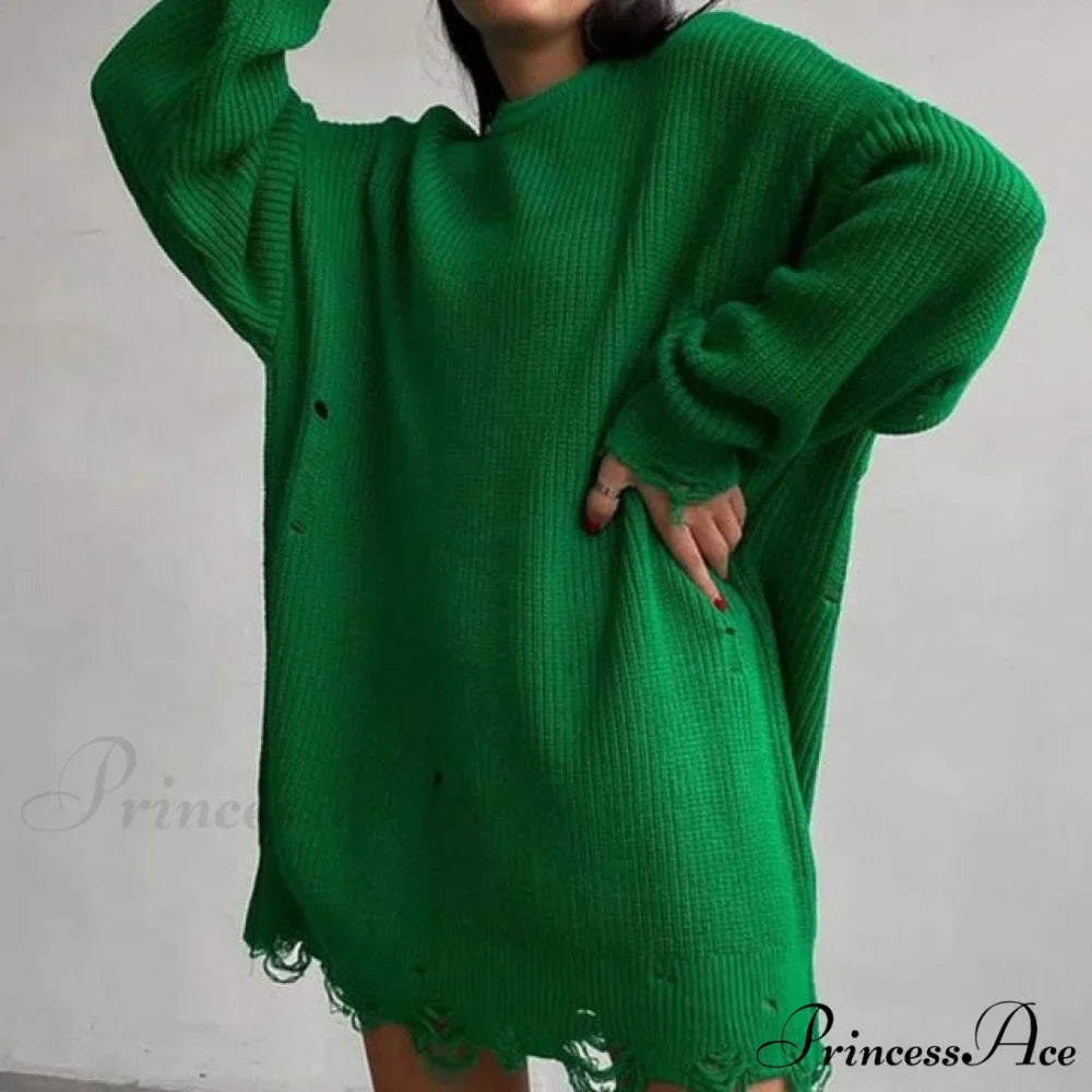Female Casual Loose Sexy Club Sweater Dresses