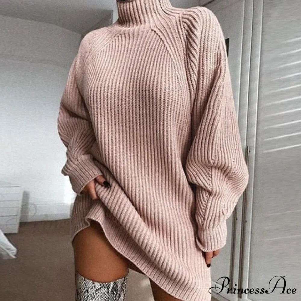 Female Casual Loose Sexy Club Sweater Dresses