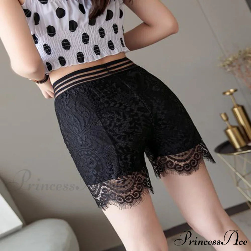 Female Lace Seamless Safety Short Pants