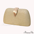 Females Foliage Pattern Clutch Bag Sparkle Chain Purse