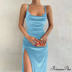 Festive Cheer Velvet Charming Slit Midi Dress