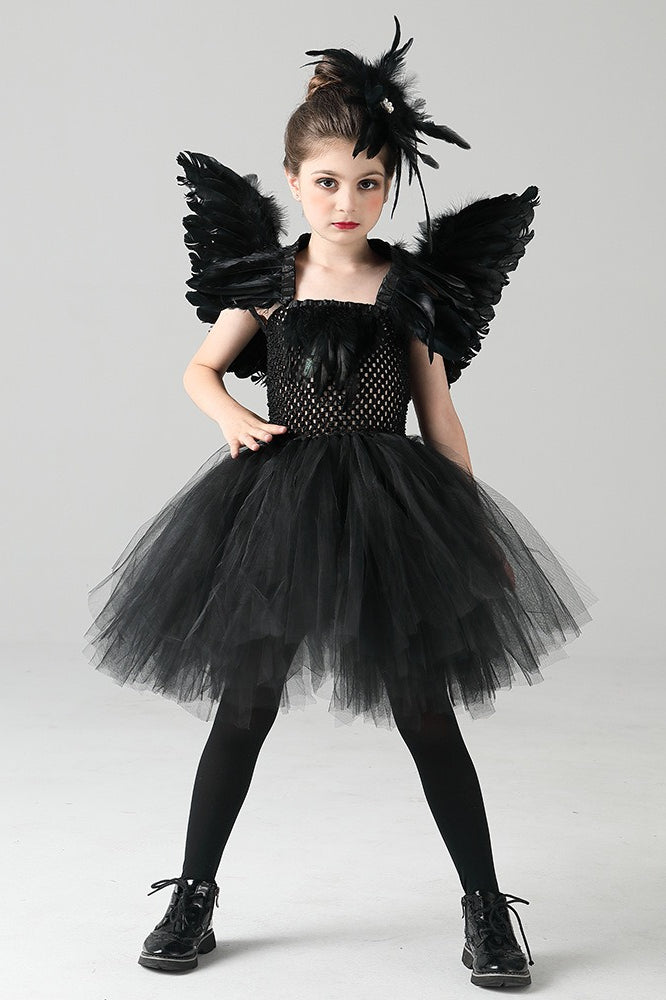 Black Swan Dress Kid Halloween Costume