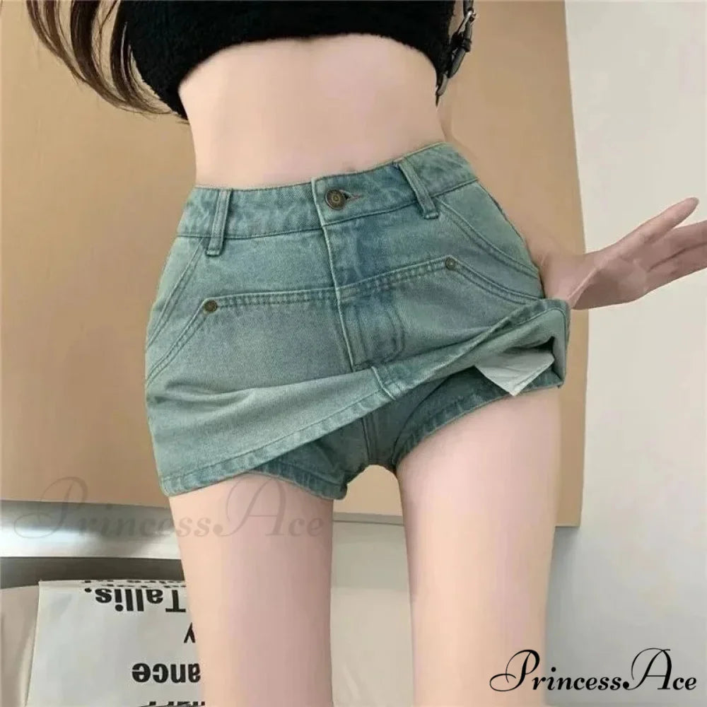 Firm Celebration Azure Denim Skirt