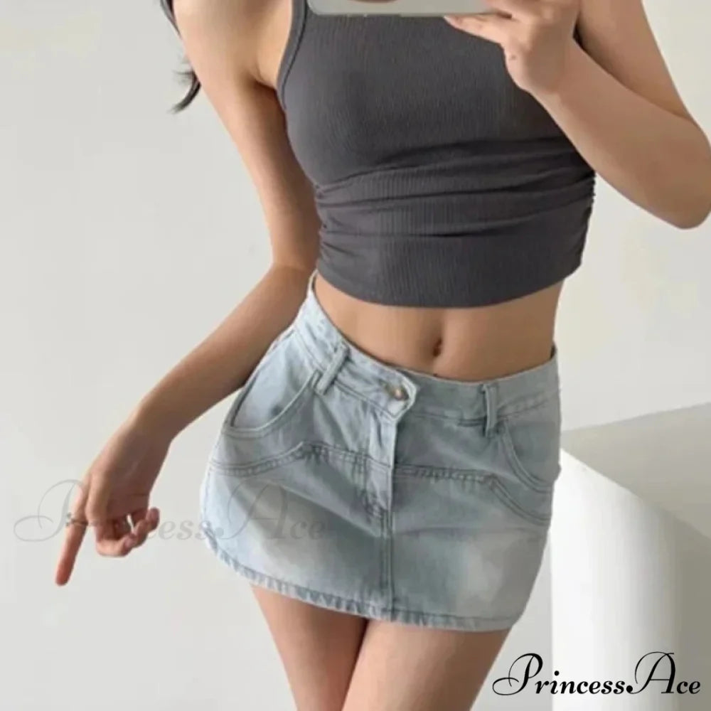 Firm Celebration Azure Denim Skirt