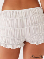 Firm Checkered Gathered Narrow Brief