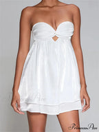 Firm Tube Top High-Rise Mini Dress