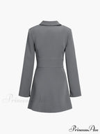 First Choice Blazer Trendy Long Sleeve Short Dress