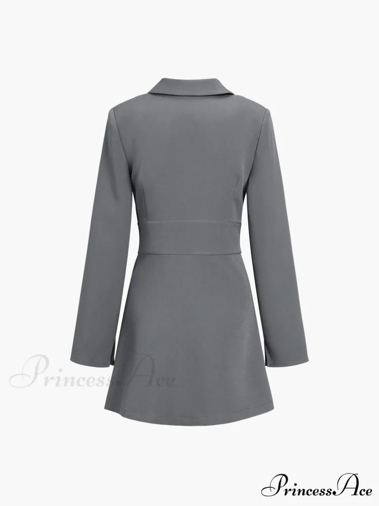 First Choice Blazer Trendy Long Sleeve Short Dress