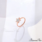 Five-pointed Star Full Diamond Titanium Steel Ring