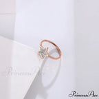 Five-pointed Star Full Diamond Titanium Steel Ring