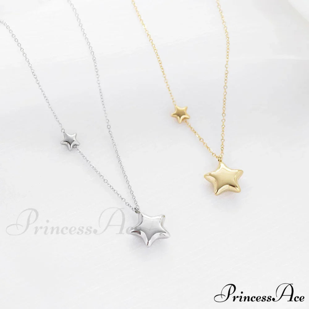 Five-pointed Star Stainless Steel Clavicle Necklace