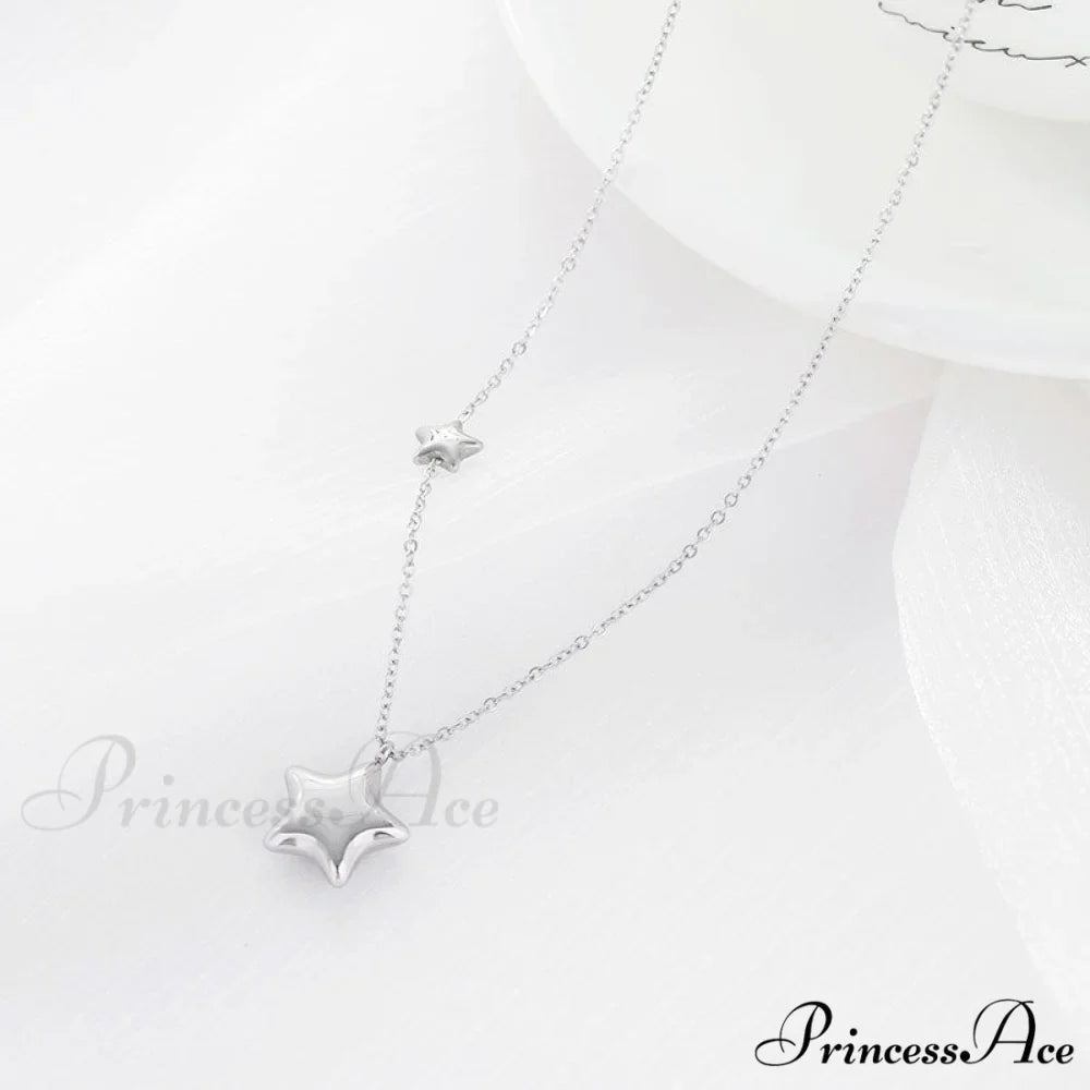 Five-pointed Star Stainless Steel Clavicle Necklace