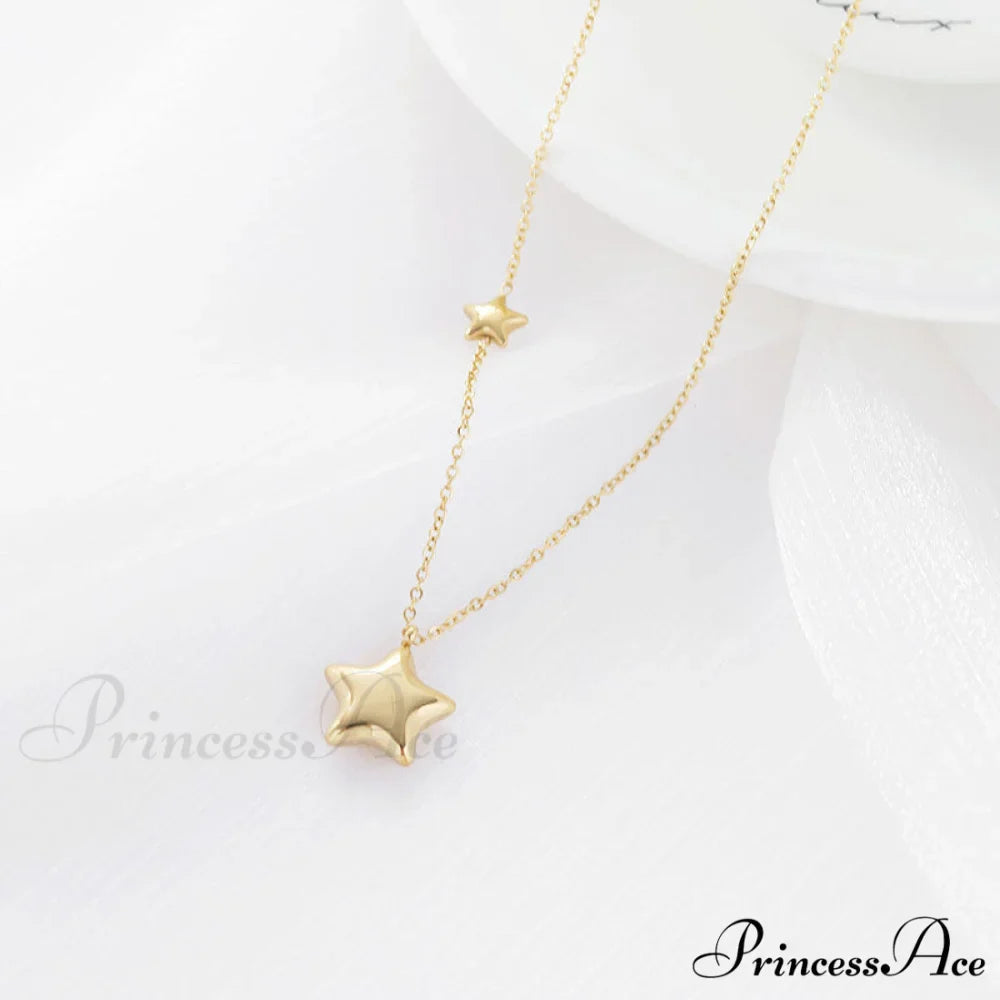 Five-pointed Star Stainless Steel Clavicle Necklace