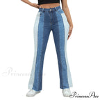 Flare High Waisted Wide Leg Color Bell Bottom Jeans