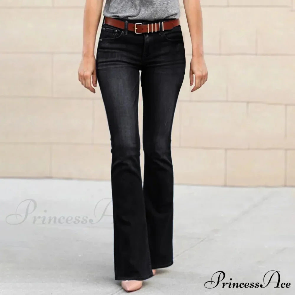 Flare Vintage Elastic Wide Leg Streetwear Jeans