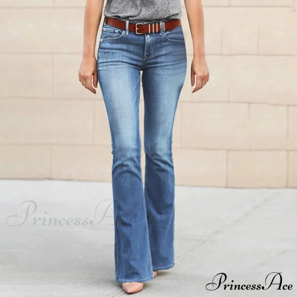 Flare Vintage Elastic Wide Leg Streetwear Jeans