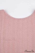 Flares Sleeve Backless Cable Knit Dress