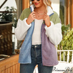 Fleece Fuzzy Faux Shearling Zipper Coat