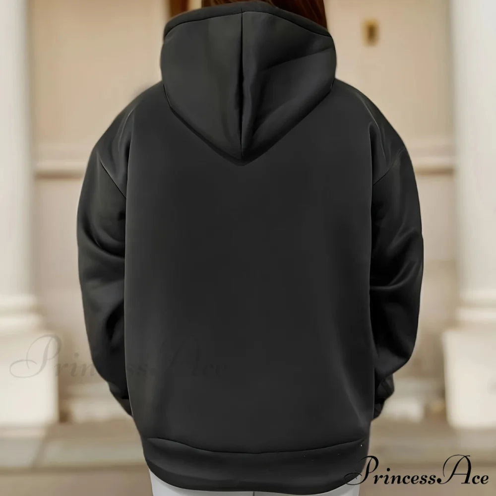 Fleece Lined Casual Drawstring Sports Christmas Tree Hoodie