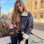 Fleece Solid Graceful Pockets Lapel Coat