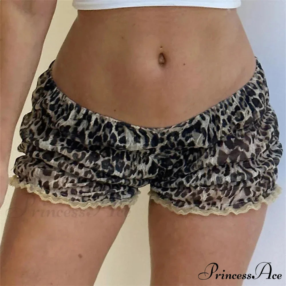 Flirtatious Leopard Stretchy Waist Short