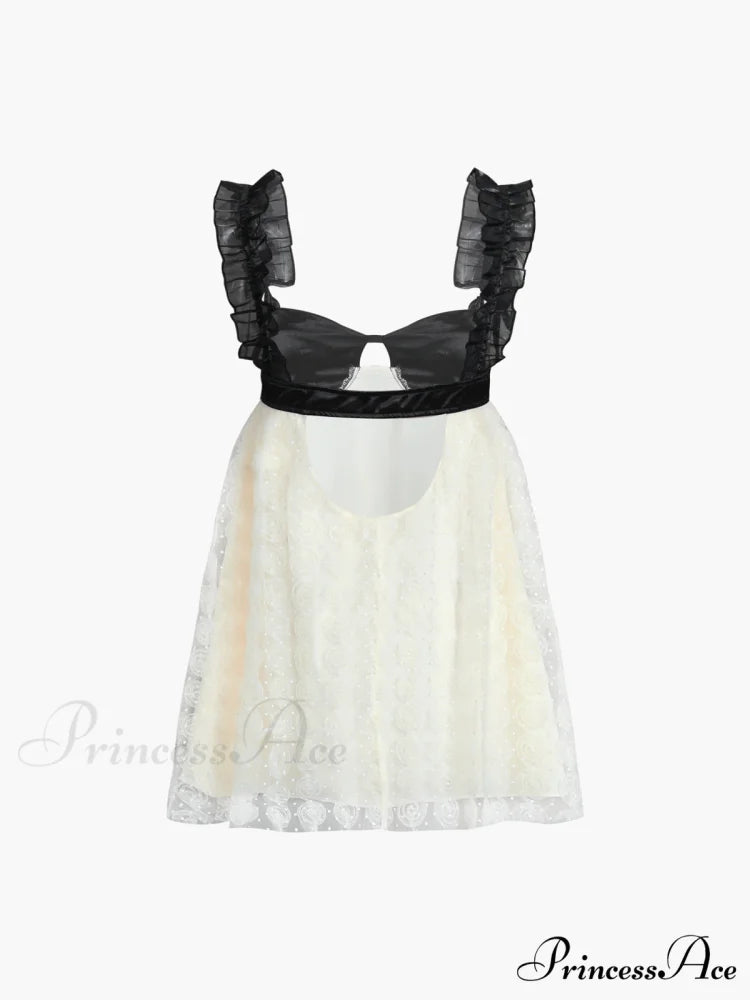 Floral Backless Tie Trendy Up Bow Short Dress