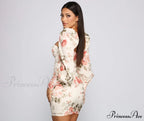 Floral Bloom Stylish Chiffon Mini Dress