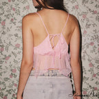 Floral Circles Patchwork Cropped Blouse