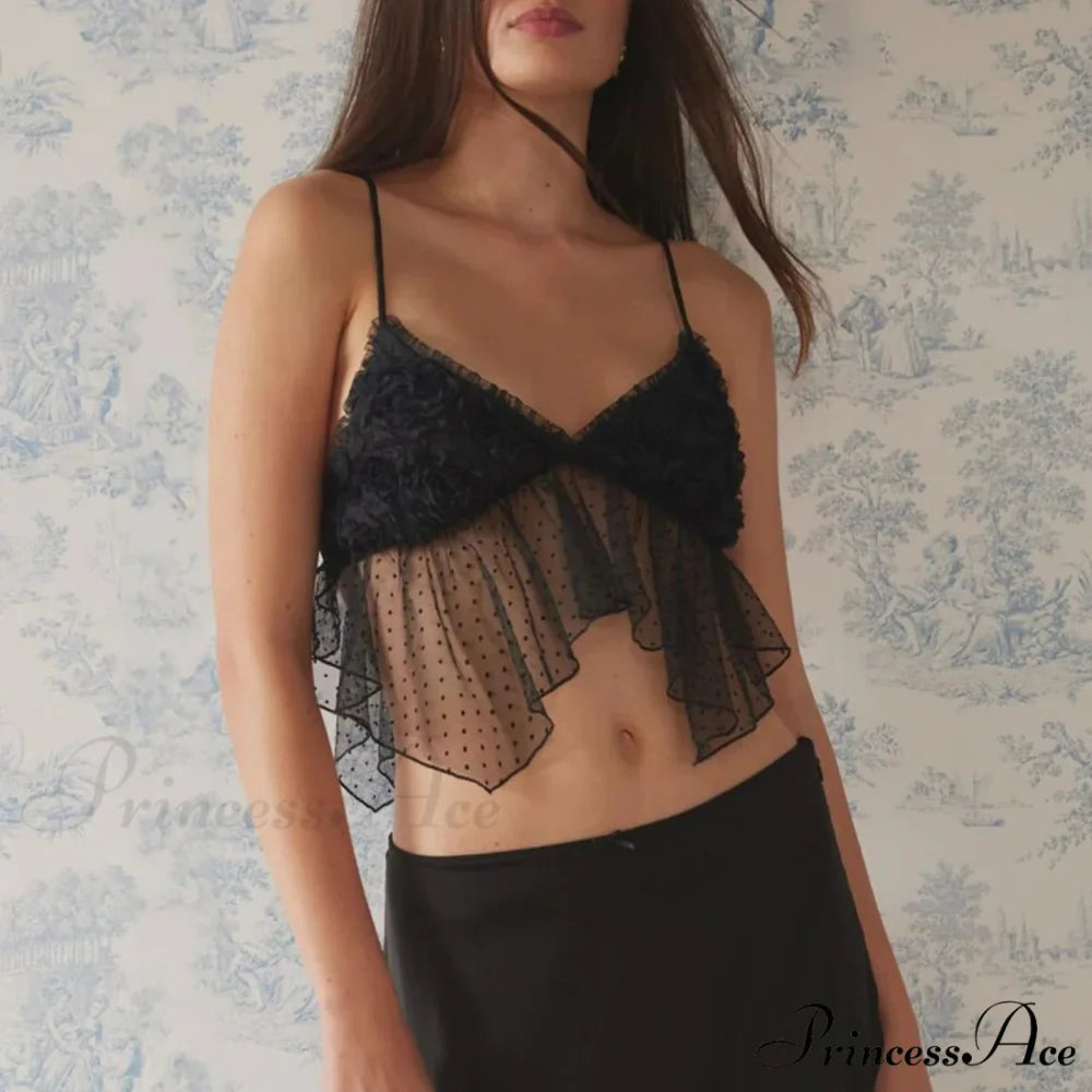 Floral Circles Patchwork Cropped Blouse