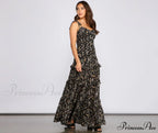 Floral Desire Stylish Ruffled Maxi Dress