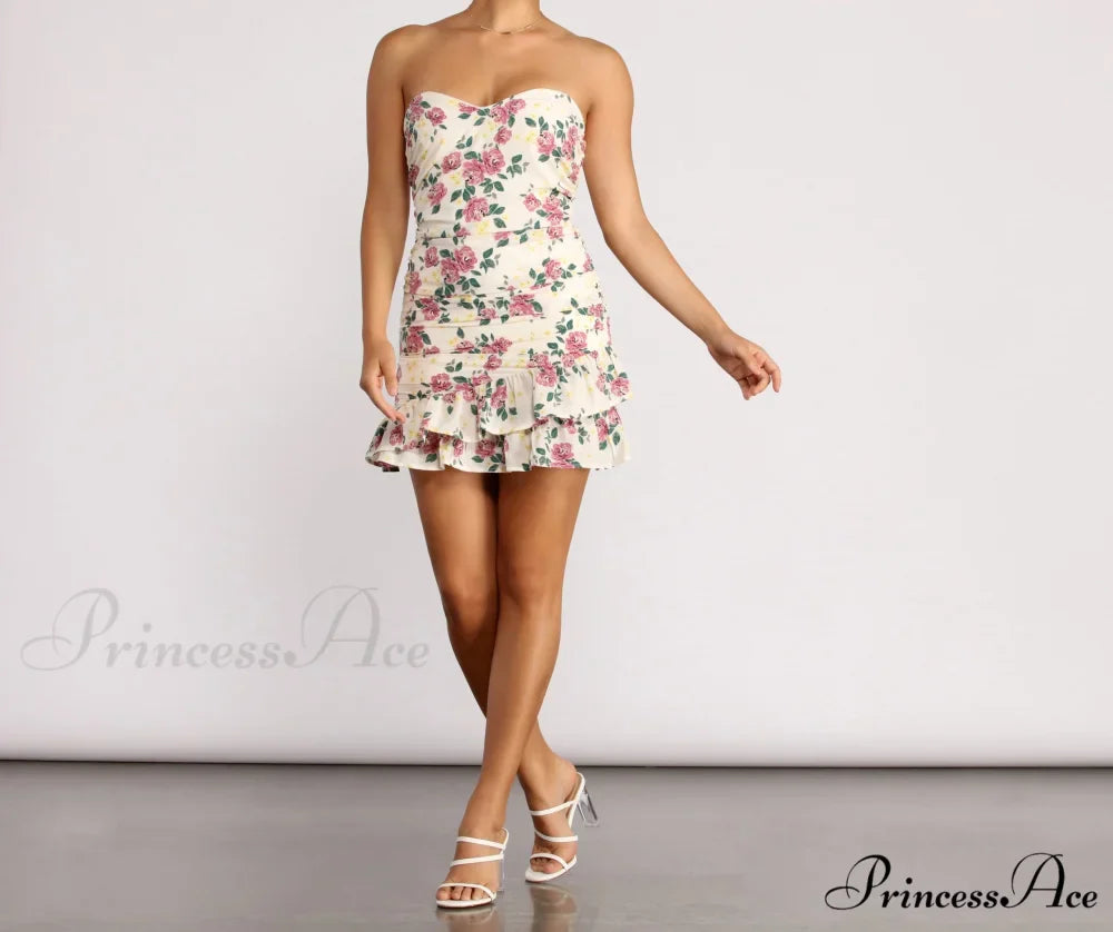 Floral Feels Stylish Ruffle Mini Dress