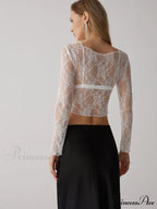 Floral Lace Graceful See Through Top