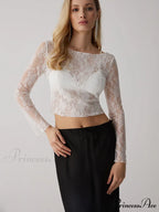 Floral Lace Graceful See Through Top