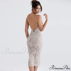 Floral Lace Ruched Tie Back Cap Sophisticated Sleeve Square Neck Mini Sundress - White