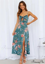 Floral Passion Stylish Ruffled Midi Dress